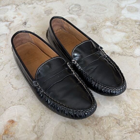 Sacoor Brothers Women's Patent Leather Drivers Loafers - Picture 2 of 11